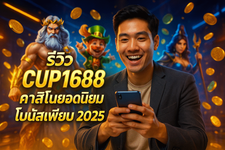 รีวิว CUP1688 คาสิโนยอดนิยม โบนัสเพียบ 2025